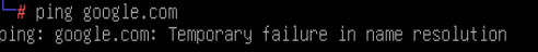 failed ping